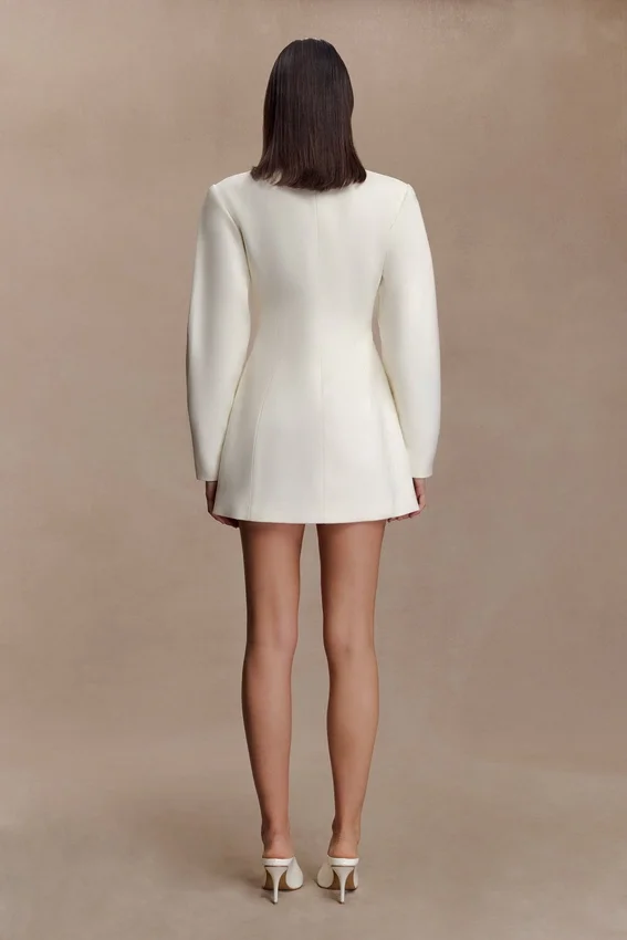 Beatrice Blazer Mini Dress – Ivory Beatrice Blazer Mini Dress – Ivory
