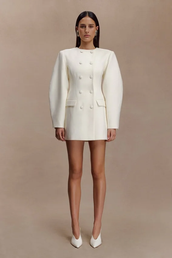 Beatrice Blazer Mini Dress – Ivory Beatrice Blazer Mini Dress – Ivory