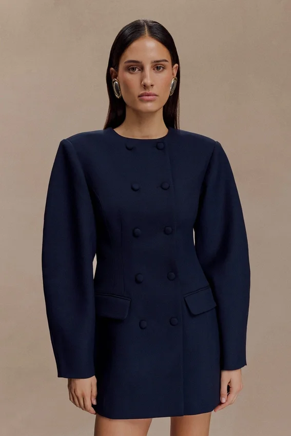 Beatrice Blazer Mini Dress – Navy Beatrice Blazer Mini Dress – Navy