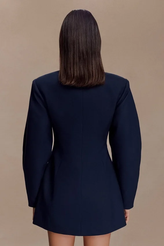 Beatrice Blazer Mini Dress – Navy Beatrice Blazer Mini Dress – Navy