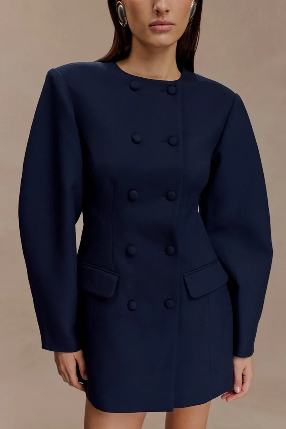 Beatrice Blazer Mini Dress – Navy Beatrice Blazer Mini Dress – Navy
