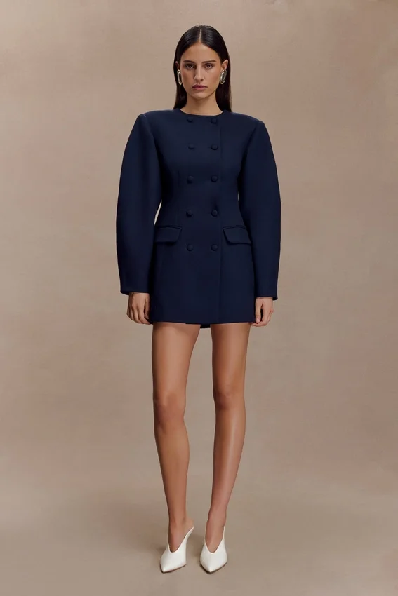 Beatrice Blazer Mini Dress – Navy Beatrice Blazer Mini Dress – Navy