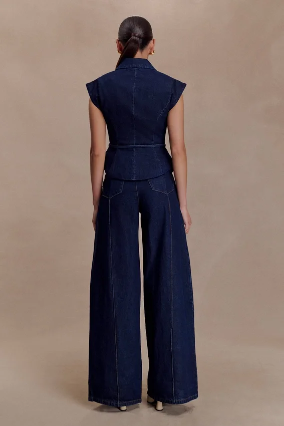 Beatrix High Rise Denim Jeans – Indigo Blue Beatrix High Rise Denim Jeans – Indigo Blue