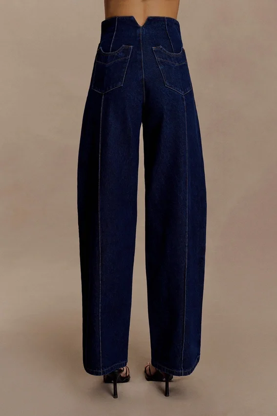 Beatrix High Rise Denim Jeans – Indigo Blue Beatrix High Rise Denim Jeans – Indigo Blue