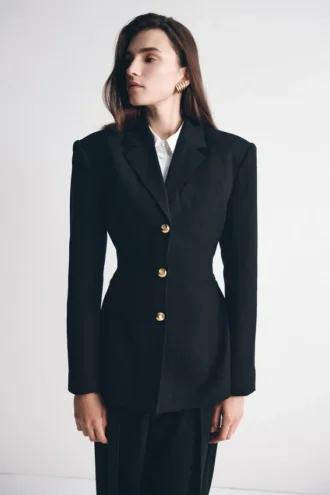 Bellamy Cinched Blazer – Black Bellamy Cinched Blazer – Black