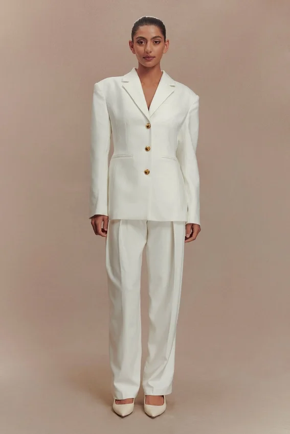 Bellamy Cinched Blazer – Ivory Bellamy Cinched Blazer – Ivory
