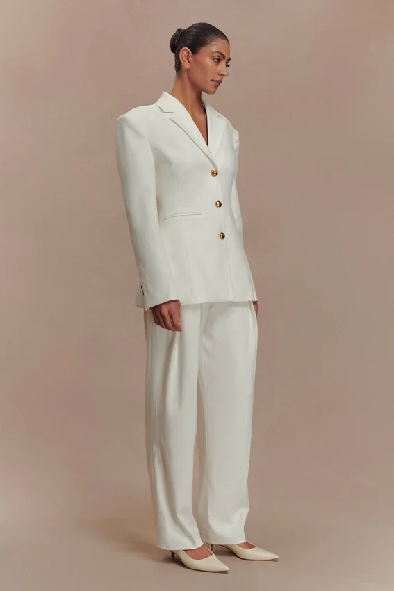 Bellamy Cinched Blazer – Ivory Bellamy Cinched Blazer – Ivory