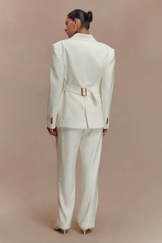 Bellamy Cinched Blazer – Ivory Bellamy Cinched Blazer – Ivory