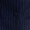 Bellamy Cinched Blazer – Navy Pinstripe
