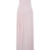 Bex Strapless Slinky Maxi Dress With Split – Pale Pink Bex Strapless Slinky Maxi Dress With Split – Pale Pink