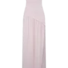 Bex Strapless Slinky Maxi Dress With Split – Pale Pink Bex Strapless Slinky Maxi Dress With Split – Pale Pink