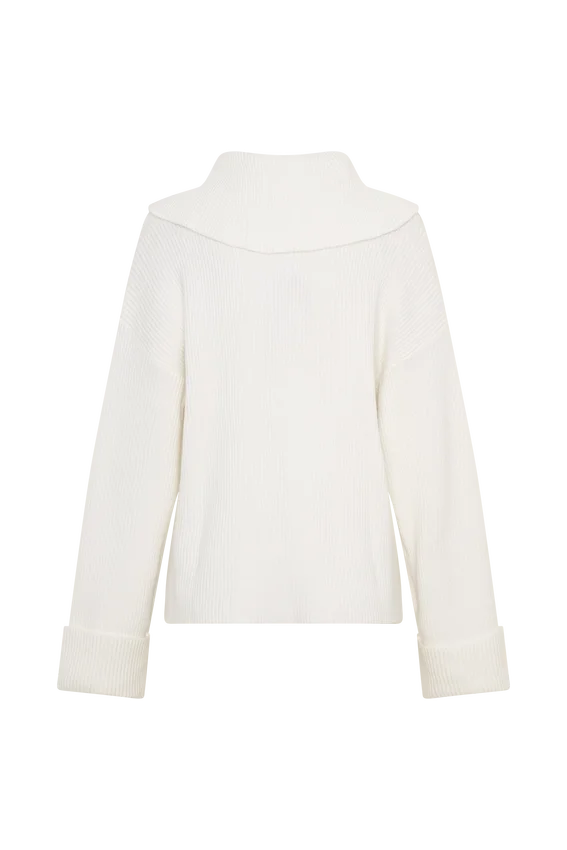 Bianka V Neck Knit Jumper – Off White Bianka V Neck Knit Jumper – Off White