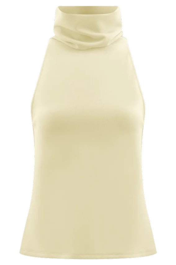 Birdie High Neck Sleeveless Top – Ivory Birdie High Neck Sleeveless Top – Ivory