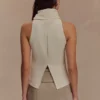 Birdie High Neck Sleeveless Top – Ivory Birdie High Neck Sleeveless Top – Ivory