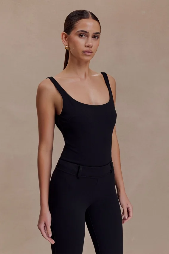 Blanca Stretch Crepe Cami Top – Black Blanca Stretch Crepe Cami Top – Black