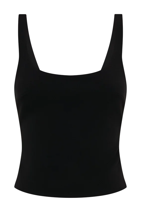 Blanca Stretch Crepe Cami Top – Black Blanca Stretch Crepe Cami Top – Black