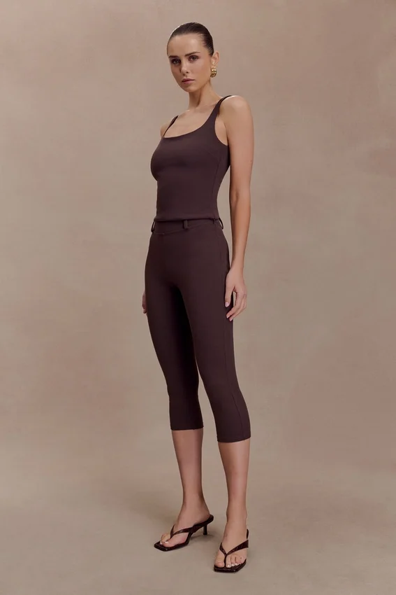 Blanca Stretch Crepe Capri Pants – Chocolate Blanca Stretch Crepe Capri Pants – Chocolate