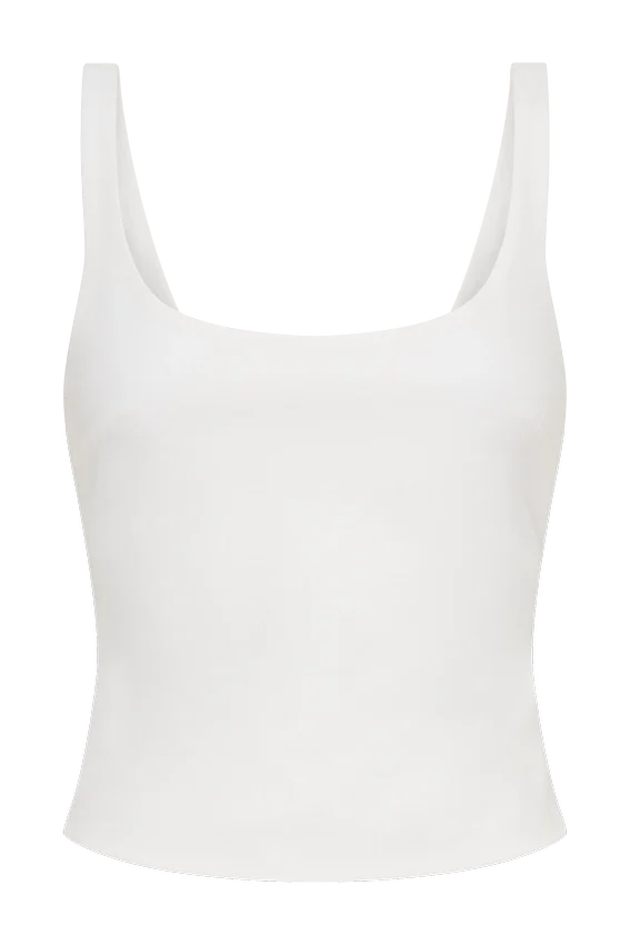 Blanca Stretch Crepe Cami Top – White Blanca Stretch Crepe Cami Top – White