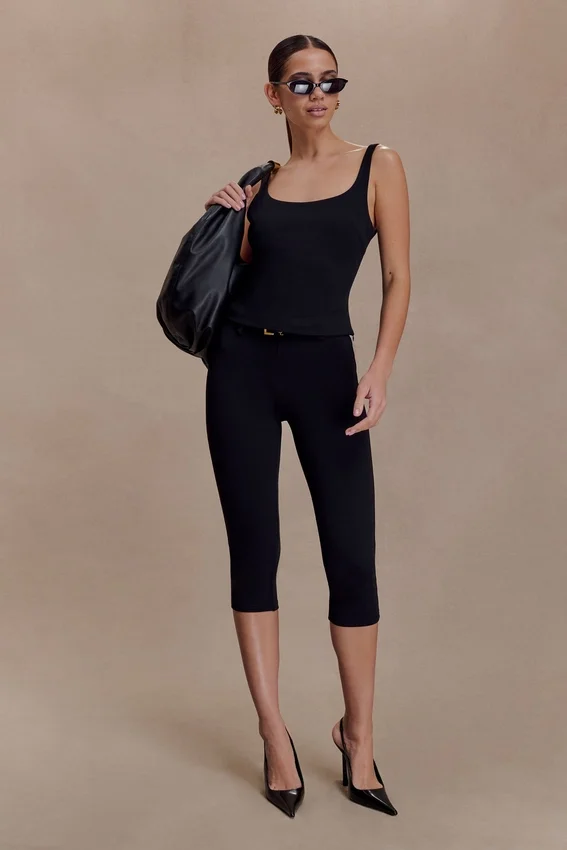 Blanca Stretch Crepe Capri Pants – Black Blanca Stretch Crepe Capri Pants – Black