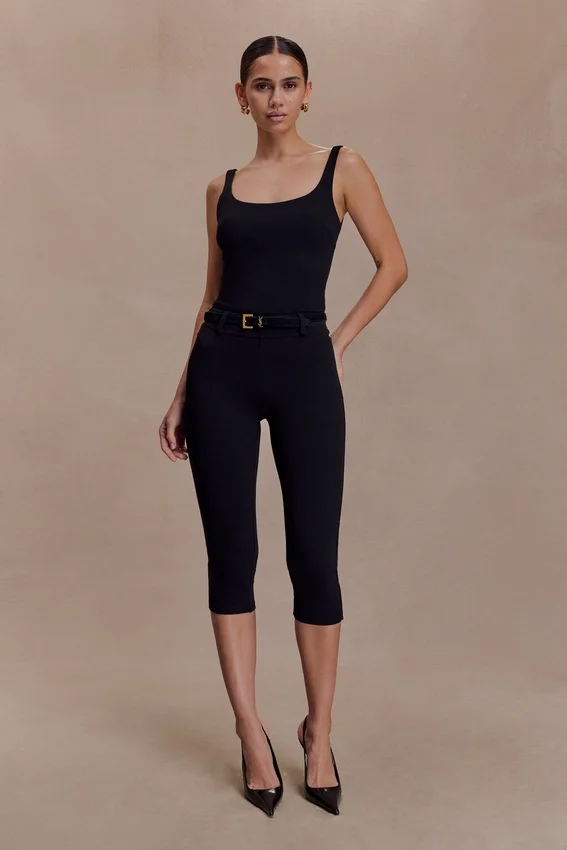 Blanca Stretch Crepe Capri Pants – Black Blanca Stretch Crepe Capri Pants – Black