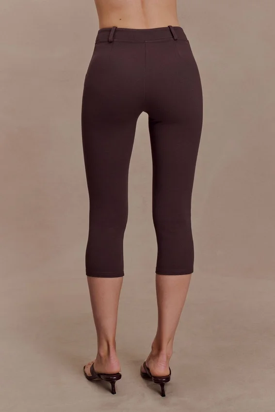 Blanca Stretch Crepe Capri Pants – Chocolate Blanca Stretch Crepe Capri Pants – Chocolate