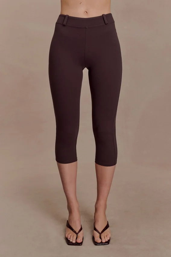 Blanca Stretch Crepe Capri Pants – Chocolate Blanca Stretch Crepe Capri Pants – Chocolate