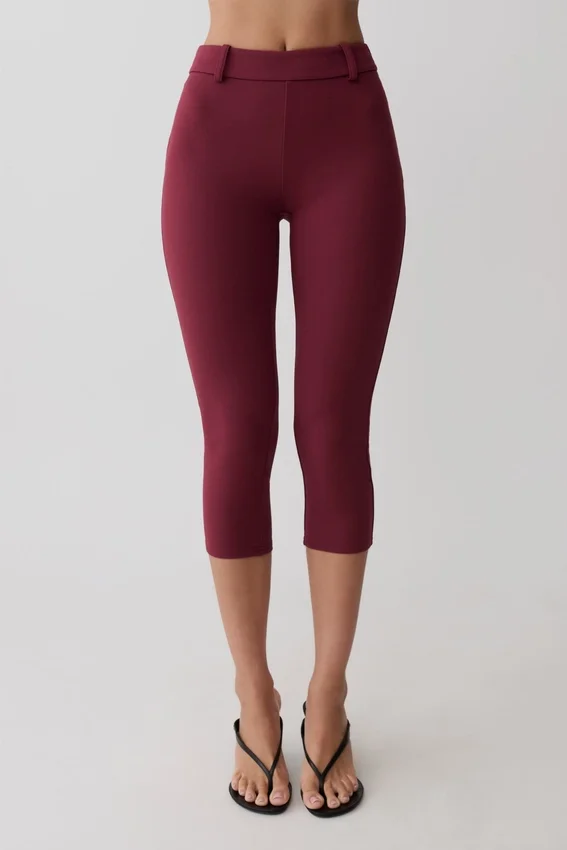 Blanca Stretch Crepe Capri Pants – Mahogany Blanca Stretch Crepe Capri Pants – Mahogany