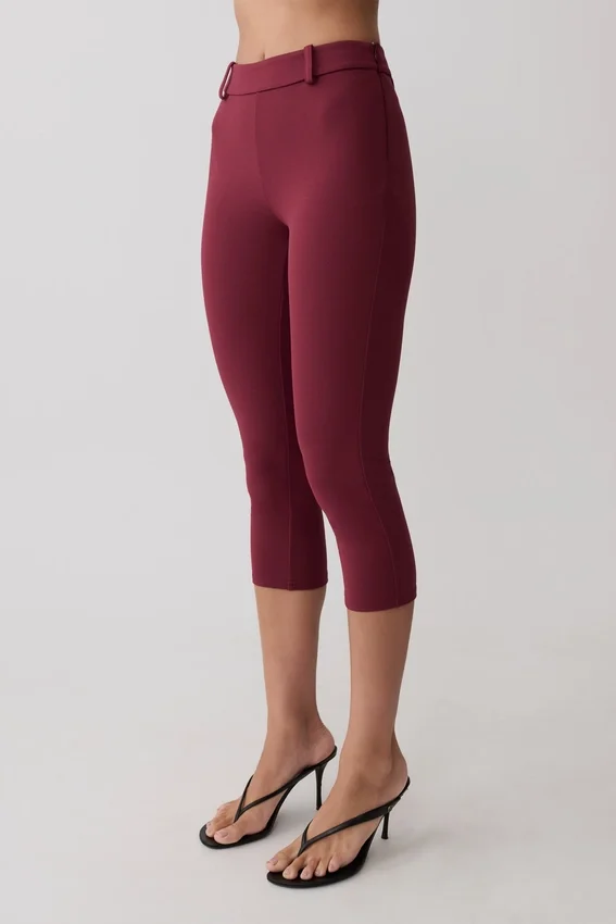 Blanca Stretch Crepe Capri Pants – Mahogany Blanca Stretch Crepe Capri Pants – Mahogany