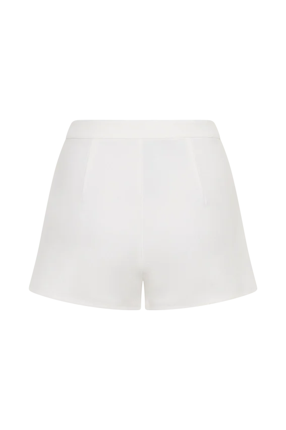 Blanca Stretch Crepe Shorts – White Blanca Stretch Crepe Shorts – White