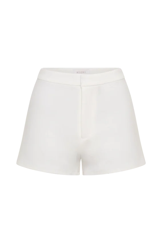 Blanca Stretch Crepe Shorts – White Blanca Stretch Crepe Shorts – White