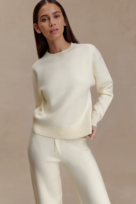 Braxton Cozy Knit Jumper – Ivory Braxton Cozy Knit Jumper – Ivory