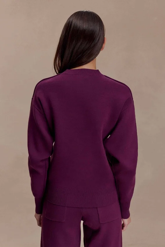 Braxton Cozy Knit Jumper – Plum Braxton Cozy Knit Jumper – Plum
