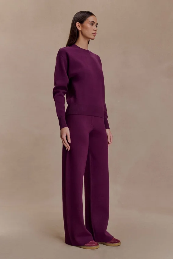 Braxton Cozy Knit Jumper – Plum Braxton Cozy Knit Jumper – Plum