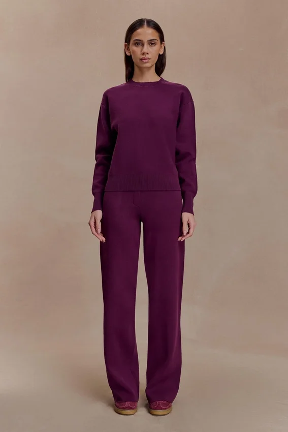 Braxton Cozy Knit Jumper – Plum Braxton Cozy Knit Jumper – Plum