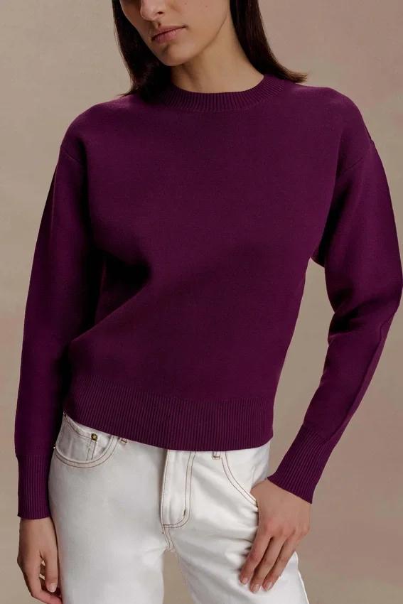 Braxton Cozy Knit Jumper – Plum Braxton Cozy Knit Jumper – Plum