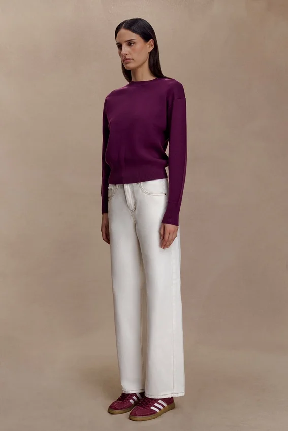 Braxton Cozy Knit Jumper – Plum Braxton Cozy Knit Jumper – Plum