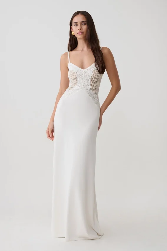 Bray Knit & Lace Maxi Dress – Ivory Bray Knit & Lace Maxi Dress – Ivory