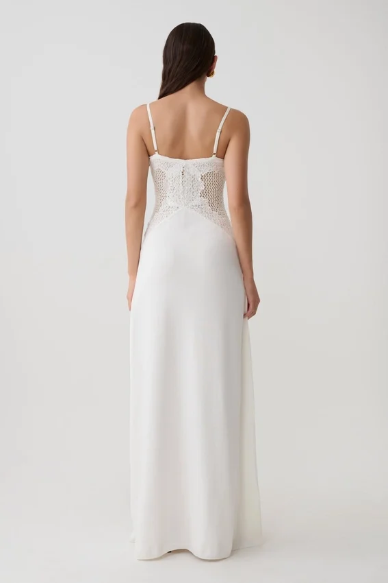 Bray Knit & Lace Maxi Dress – Ivory Bray Knit & Lace Maxi Dress – Ivory