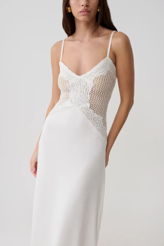 Bray Knit & Lace Maxi Dress – Ivory Bray Knit & Lace Maxi Dress – Ivory