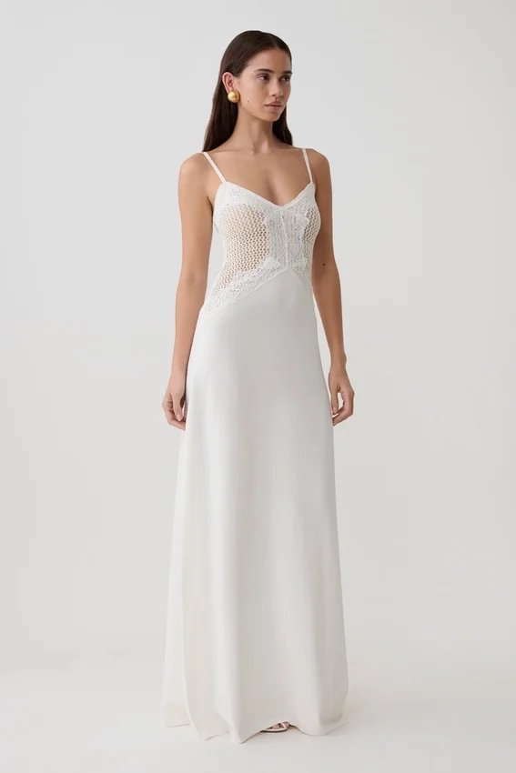 Bray Knit & Lace Maxi Dress – Ivory Bray Knit & Lace Maxi Dress – Ivory