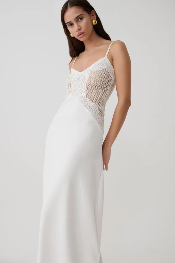 Bray Knit & Lace Maxi Dress – Ivory Bray Knit & Lace Maxi Dress – Ivory