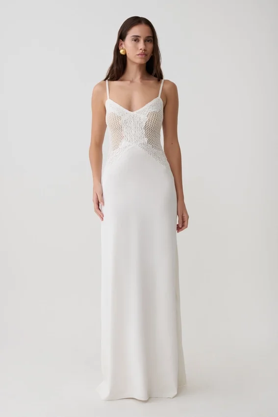 Bray Knit & Lace Maxi Dress – Ivory Bray Knit & Lace Maxi Dress – Ivory