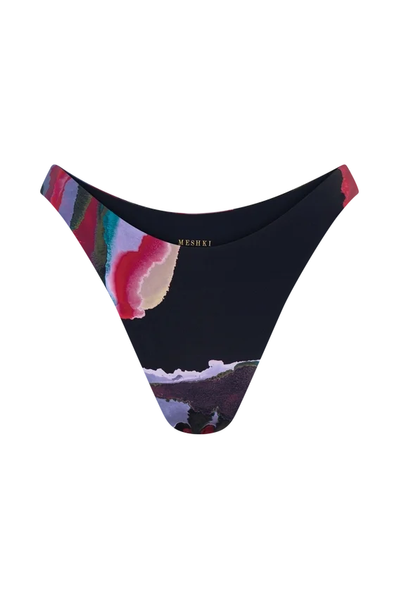 Brianna Cheeky Cut Bikini Bottom – Multi Fluid Reverie Print Brianna Cheeky Cut Bikini Bottom – Multi Fluid Reverie Print
