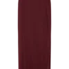 Bridget Slinky Maxi Skirt With Hardware – Burgundy