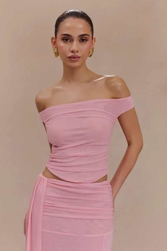 Brooklyn Mesh Crop Top – Candy Pink Brooklyn Mesh Crop Top – Candy Pink