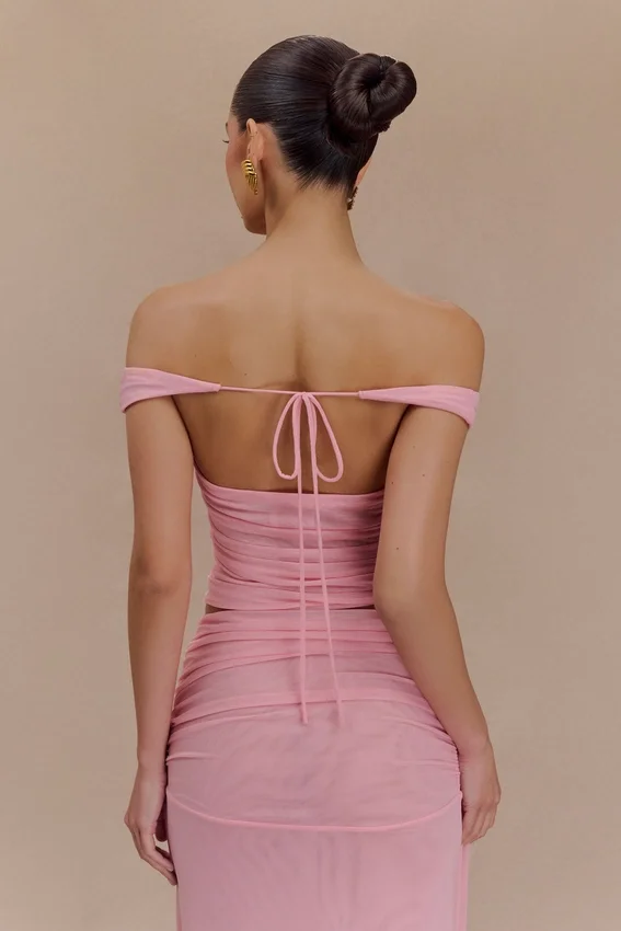 Brooklyn Mesh Crop Top – Candy Pink Brooklyn Mesh Crop Top – Candy Pink