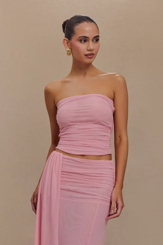 Brooklyn Mesh Crop Top – Candy Pink Brooklyn Mesh Crop Top – Candy Pink