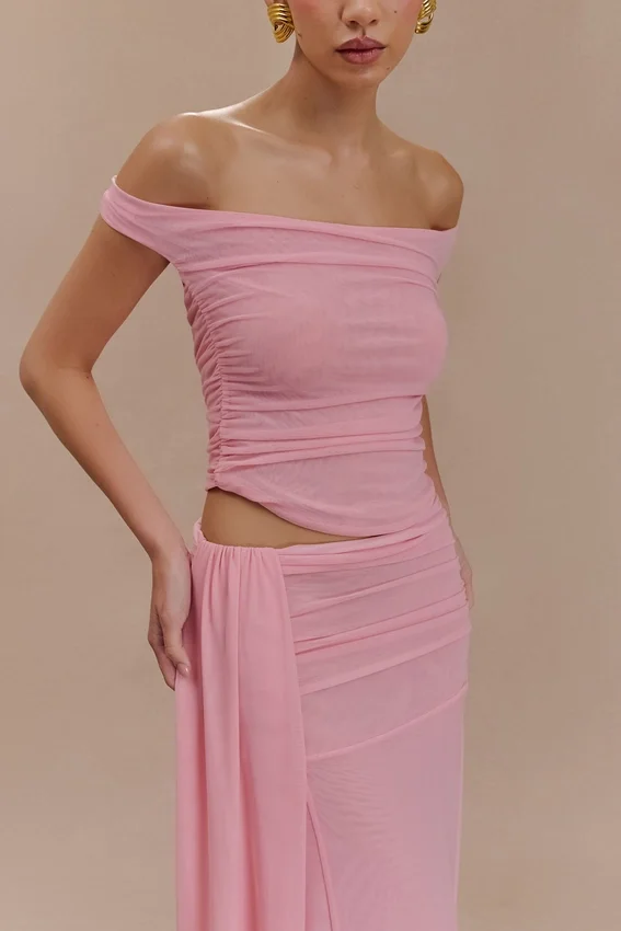 Brooklyn Mesh Crop Top – Candy Pink Brooklyn Mesh Crop Top – Candy Pink