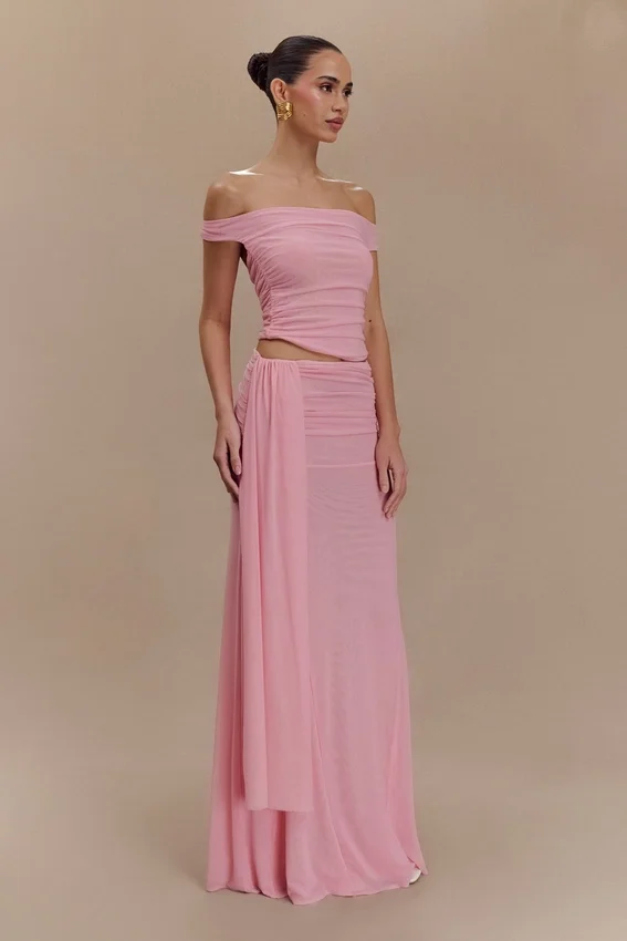 Arna Mesh Maxi Skirt – Candy Pink Arna Mesh Maxi Skirt – Candy Pink