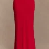 Bruna Slinky Fishtail Maxi Skirt – Red Bruna Slinky Fishtail Maxi Skirt – Red